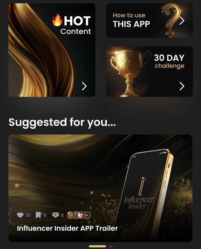 Membership influencer insider App